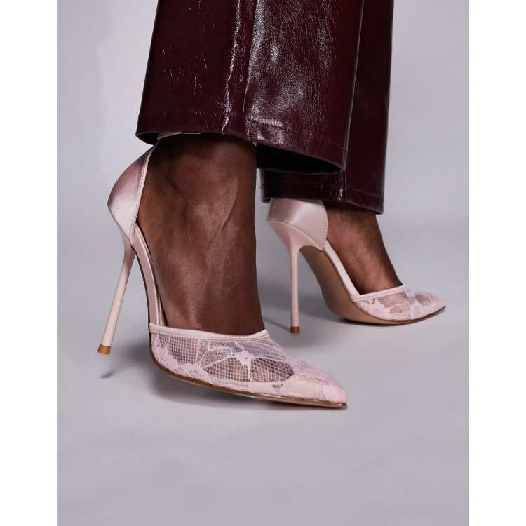 Escarpins IKRUSH Loratina En Faux Daim Rose, Talons 5 Pouces, Taille UK 5 - Occasion