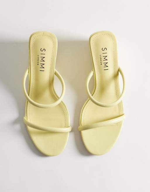 SIMMI London – Dianna – Gula sandaler med kilklackar, 2 av 4