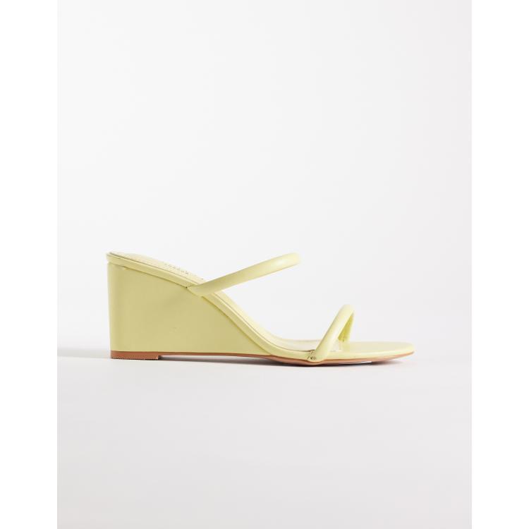 Simmi London Dianna wedge sandals in yellow | ASOS
