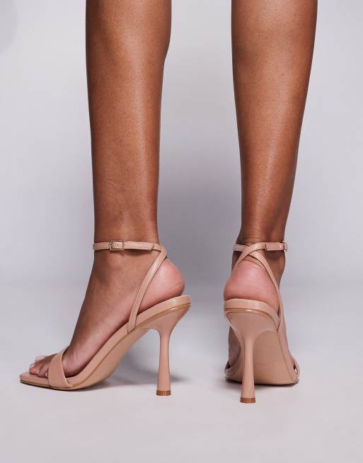 Simmi London Dola strappy mid heeled sandals in beige