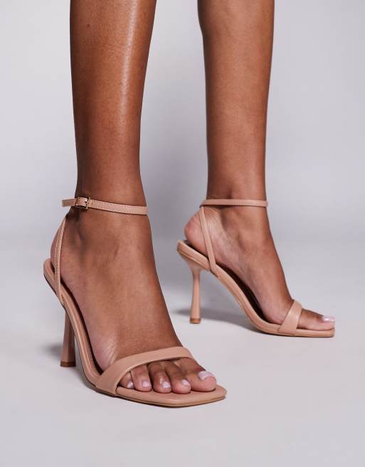 Simmi London Dola strappy mid heeled sandals in beige
