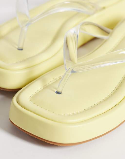 SIMMI London - Drew - Tongs à semelle plateforme - Jaune, 4 de 4
