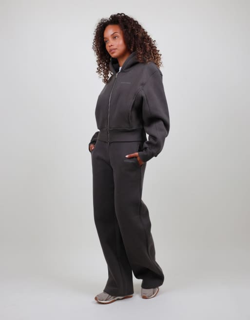 Simmi London Drop shoulder zip hoodie in grey, 2 of 4