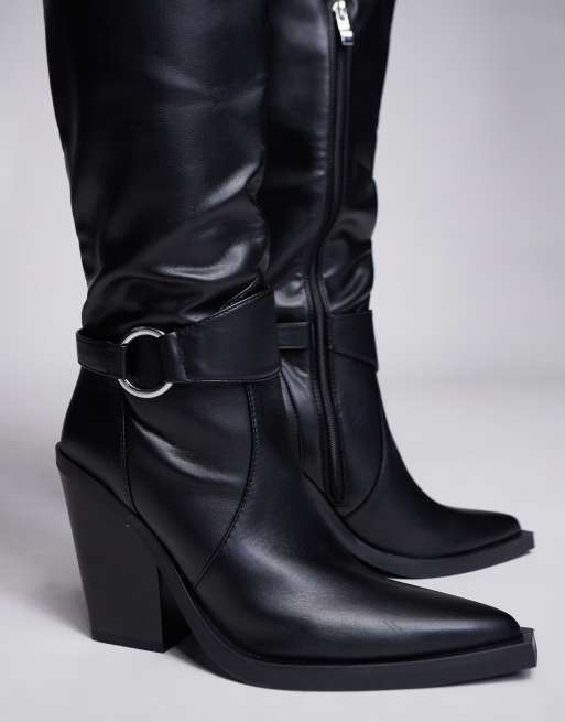 SIMMI London - Dru - Cuissardes style santiags - Noir, 2 de 4