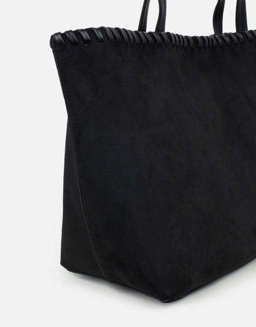 Simmi London Elare handbag in black suede, 3 of 4