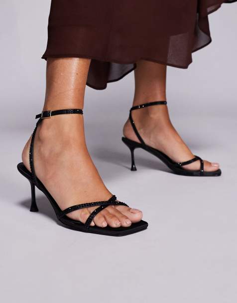 SIMMI London – Eleonoora – Sandaletten in Schwarz mit Kitten-Absatz - view 1