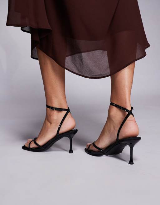 SIMMI London – Eleonoora – Sandaletten in Schwarz mit Kitten-Absatz, 4 von 4