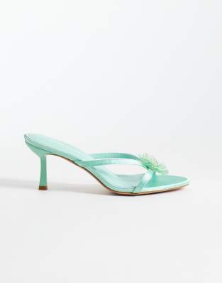 Simmi Shoes Simmi London Elowen Heeled Mule Sandals In Blue
