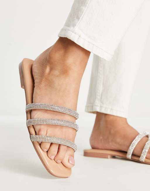 Asos embellished flat on sale sandals