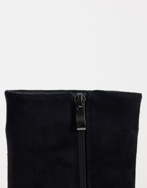 Simmi London Ember spetsiga ankelboots i svart suedette, 3 av 4