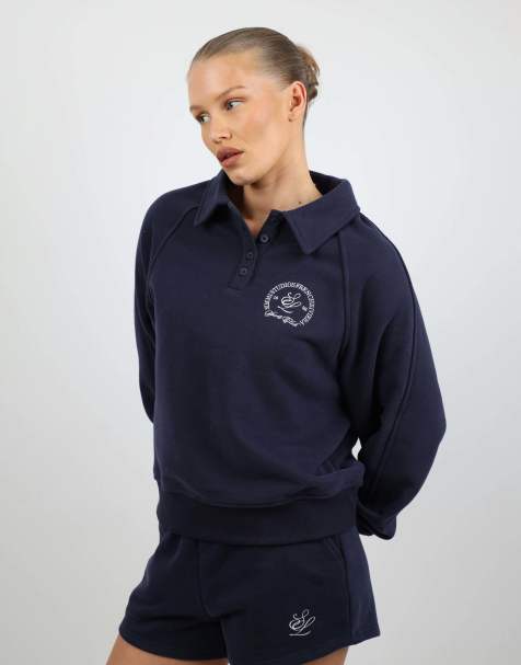 Simmi London Embroidered logo co-ord in navy - view 1