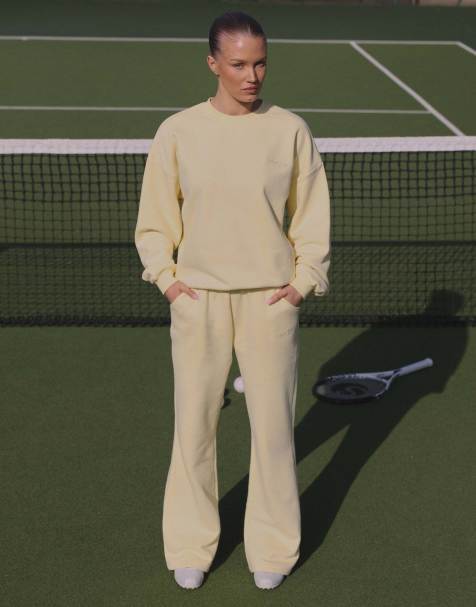 Simmi London Embroidered oversized sweatshirt in yellow - view 1