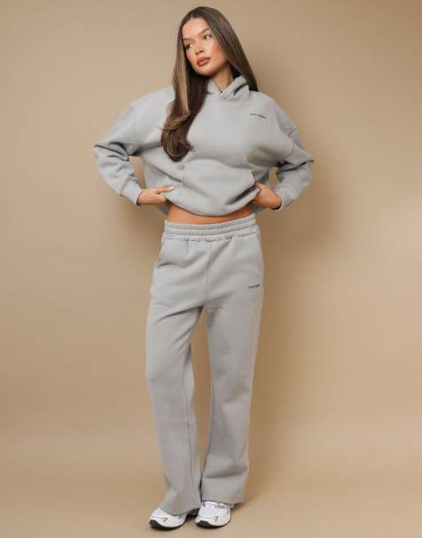 Simmi London essentials hoodie & joggers in light grey - view 1