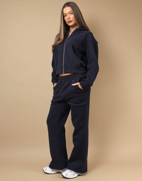 Simmi London essentials zip through hoodie & joggers in navy - view 1