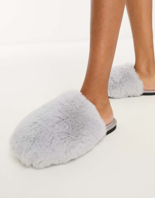 Simmi london fluffy 2025 slippers in grey