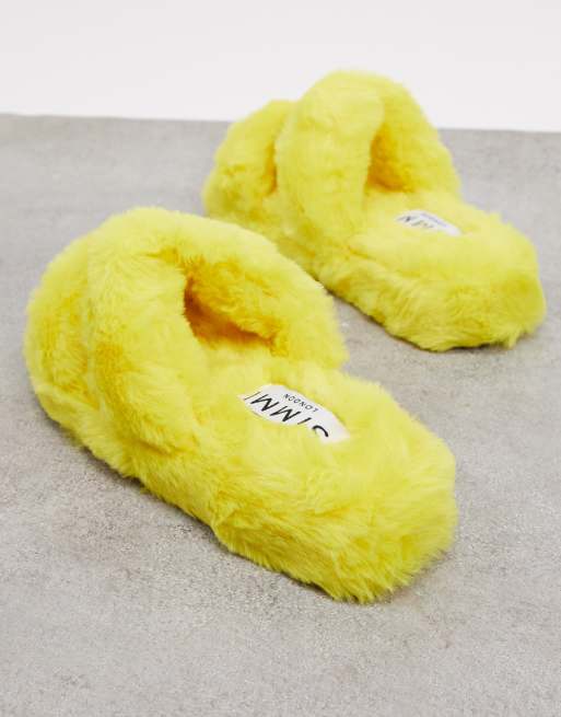 Yellow slippers clearance