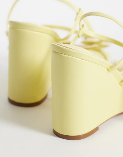 SIMMI London - Franny - Sandales compensées avec fleur - Jaune, 4 de 4