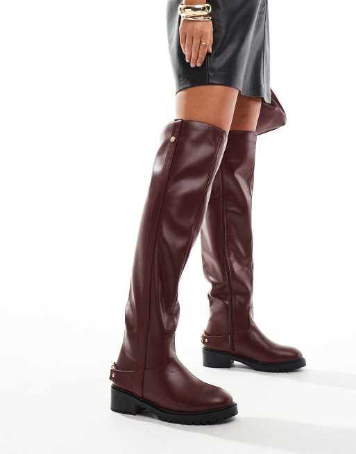 SIMMI London - Gerald - Bordeaux overknee-støvler