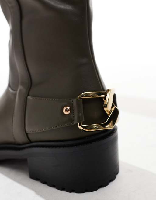 Simmi London – Gerald – Kniehohe Stiefel in Olivgrün, 4 von 4