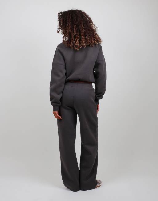 Simmi London Half zip cropped sweatshirt in grey, 4 of 4