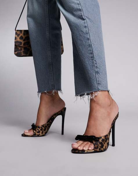 Simmi London - Halina - Sabot leopardati con tacco e fiocco - view 1