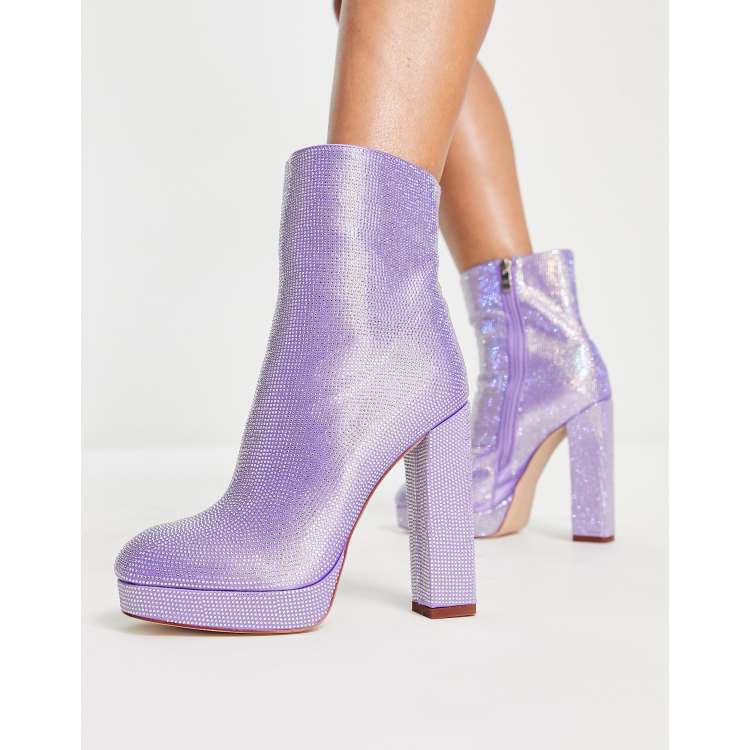 Purple hot sale sparkle boots