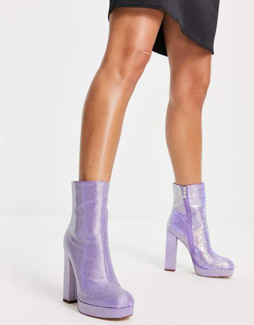 Purple on sale sparkle boots