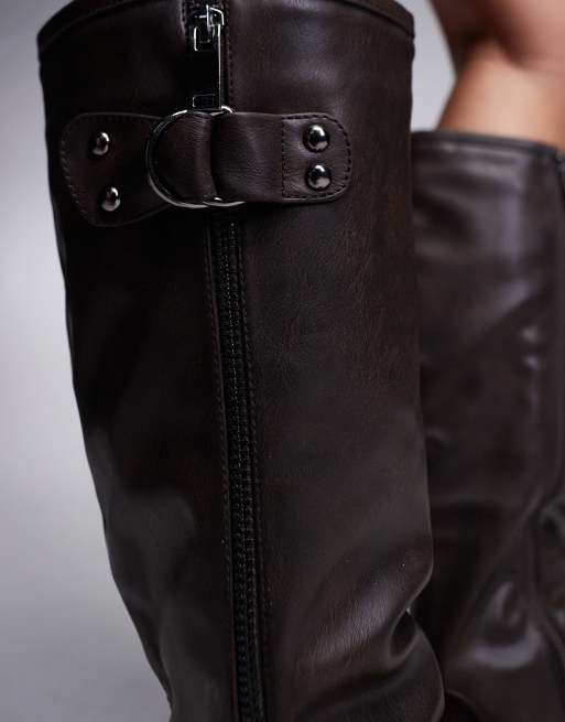 SIMMI London – Harli – Bruna, grova bikerboots, 2 av 4