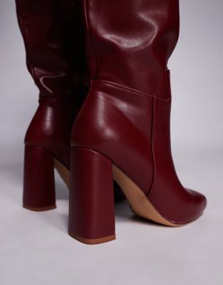 Simmi Wide Fit Simmi London Harrieta Wide Fit Heeled Over-the-knee Boots In Multi