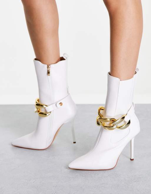 Asos white ankle boots hotsell