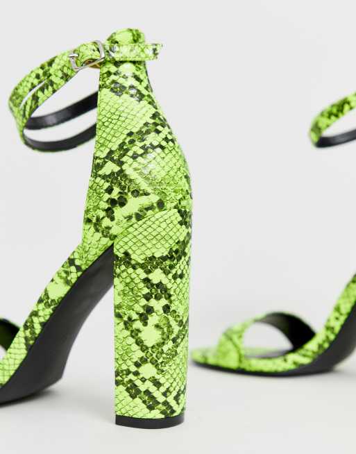 Lime green hot sale snake heels