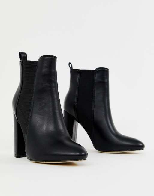 Simmi London Heidi Black Block Heeled Ankle Boots Asos