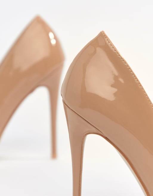 Simmi London Imani Cocoa patent court shoes