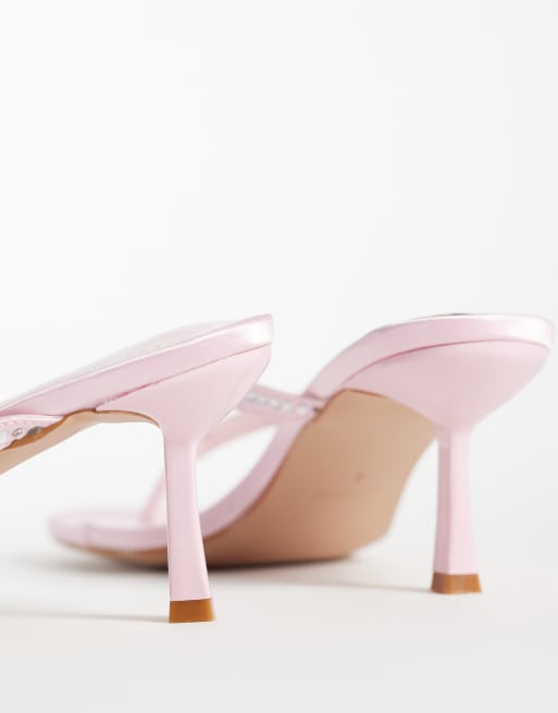 Simmi London - Iris - Sandali infradito con tacco rosa decorati, 4 di 4