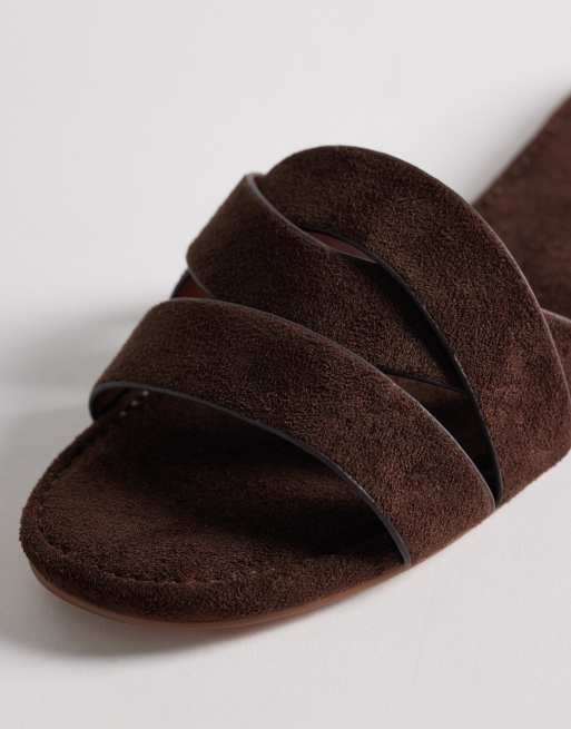 SIMMI London - Jade - Platte sandalen in espresso suedette, 4 van 4