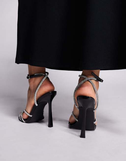 Simmi London Janeet embellished heeled sandals in black , 2 of 4