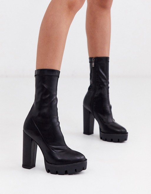 Simmi London Jemma black chunky sock boots | ASOS