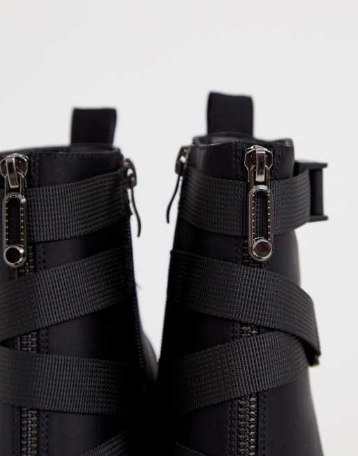 Simmi London - Jemma - Bottines en lycra à gros talons - Noir, 4 de 4