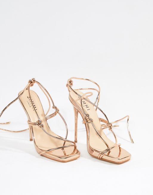 Simmi rose gold store heels