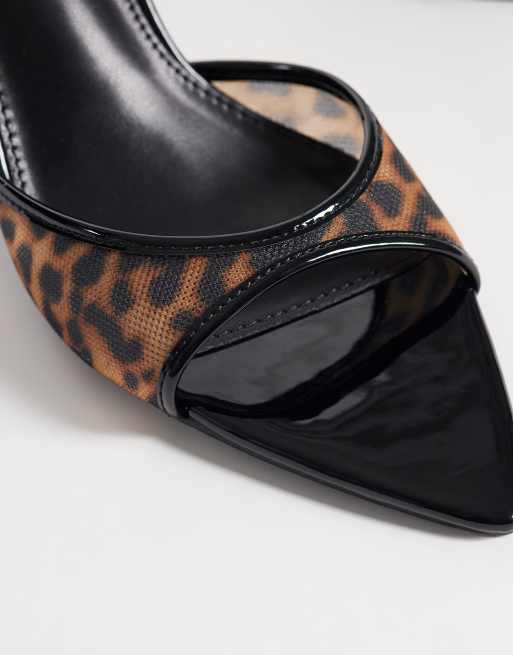 Simmi London Jessyca heeled mules in leopard mesh , 3 of 4