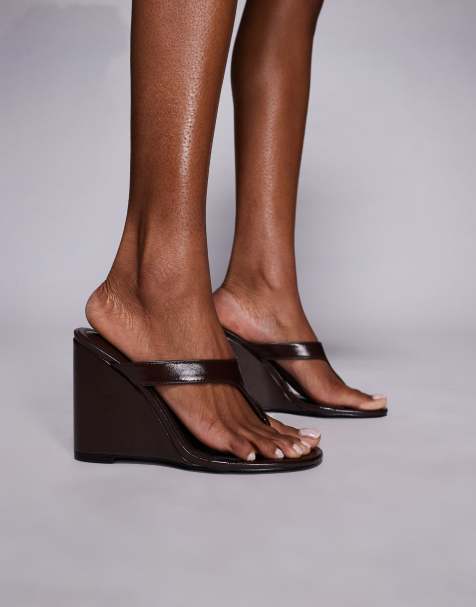 SIMMI London - Jodie - Brune sandaler med kilehæl - view 1