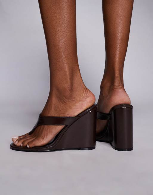 SIMMI London - Jodie - Brune sandaler med kilehæl, 2 af 4