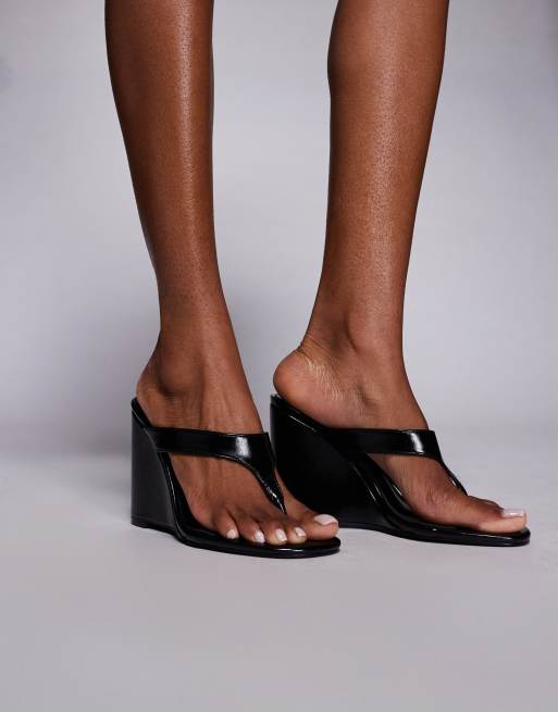 Simmi London – Jodie – Sandalen in Schwarz mit Keilabsatz, 4 von 4