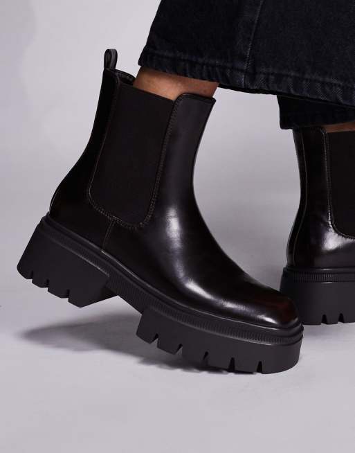 SIMMI London - Judd - Bottines Chelsea chunky - Marron vieilli, 4 de 4