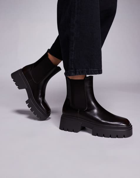 SIMMI London Judd chunky chelsea boots in burnished brown - view 1