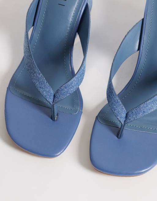 SIMMI London - Jules - Sandales compensées à entre-doigts - Bleu jean, 2 de 4