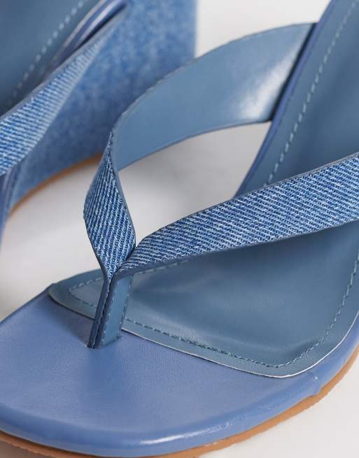 SIMMI London - Jules - Sandales compensées à entre-doigts - Bleu jean, 4 de 4