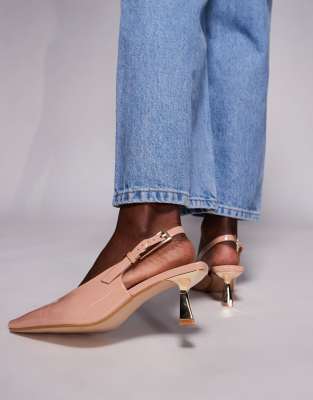 Simmi Shoes Simmi London June Pointed Slingback Kitten Heels