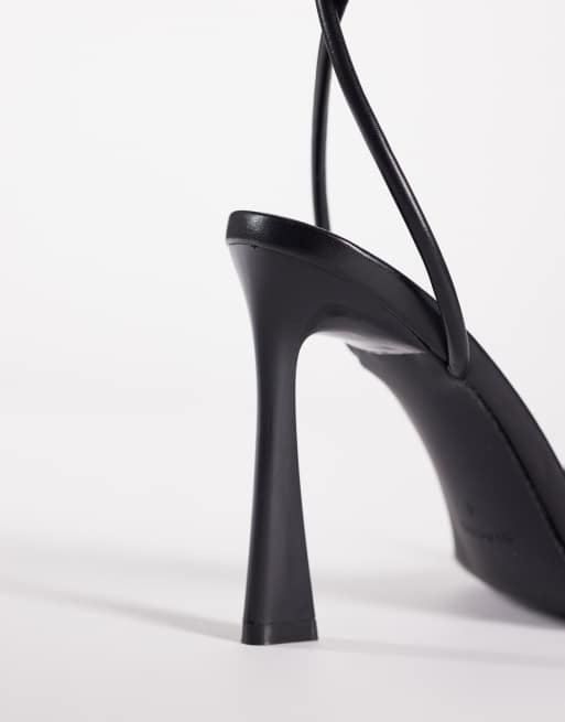 Simmi London Kareena barely there heeled sandals in black, 3 of 4