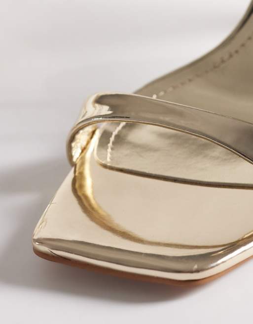 SIMMI London - Kareena - Guldfarvede barely there-sandaler med hæl, 4 af 4